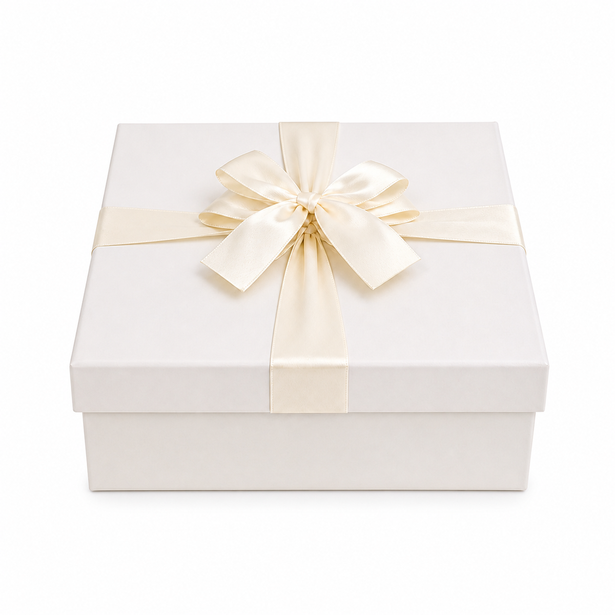 Luxury Square Rigid Ivory Gift Boxes - Single (Sizes Available)