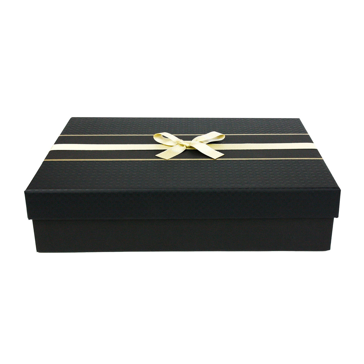 Emartbuy embossed black gift boxes set of 3