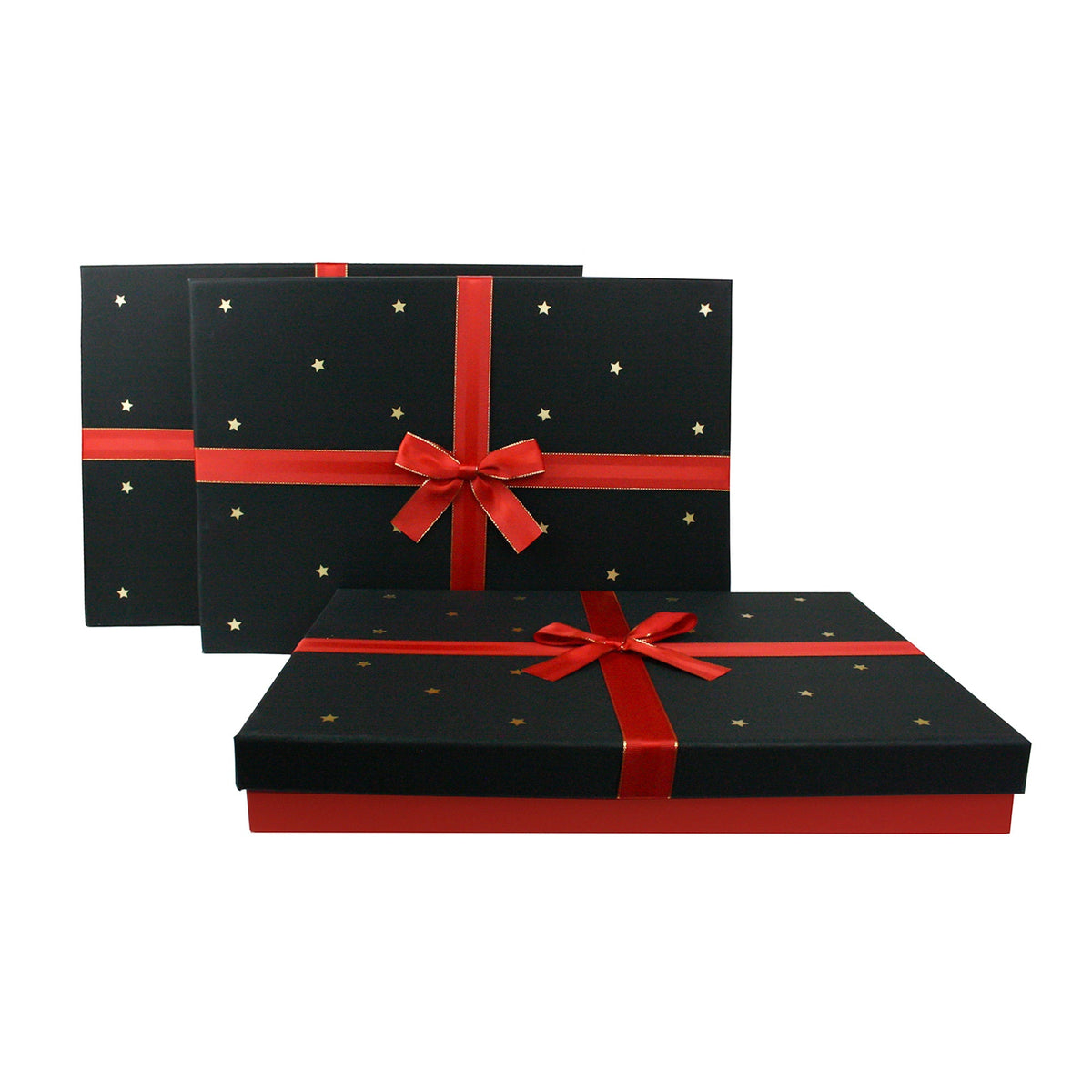 Luxury red and black gift boxes set of 3