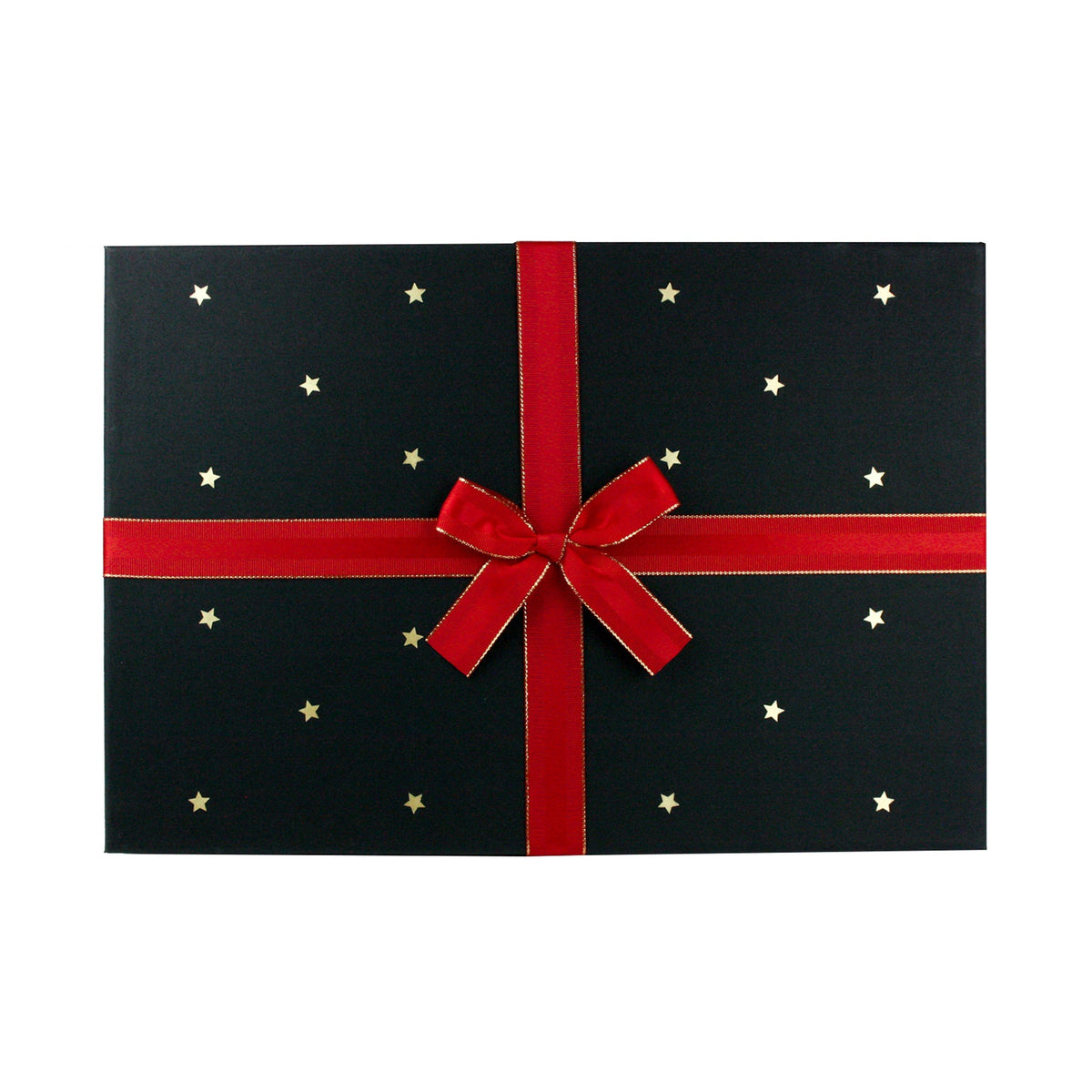 Elegant gift box set with red and black design