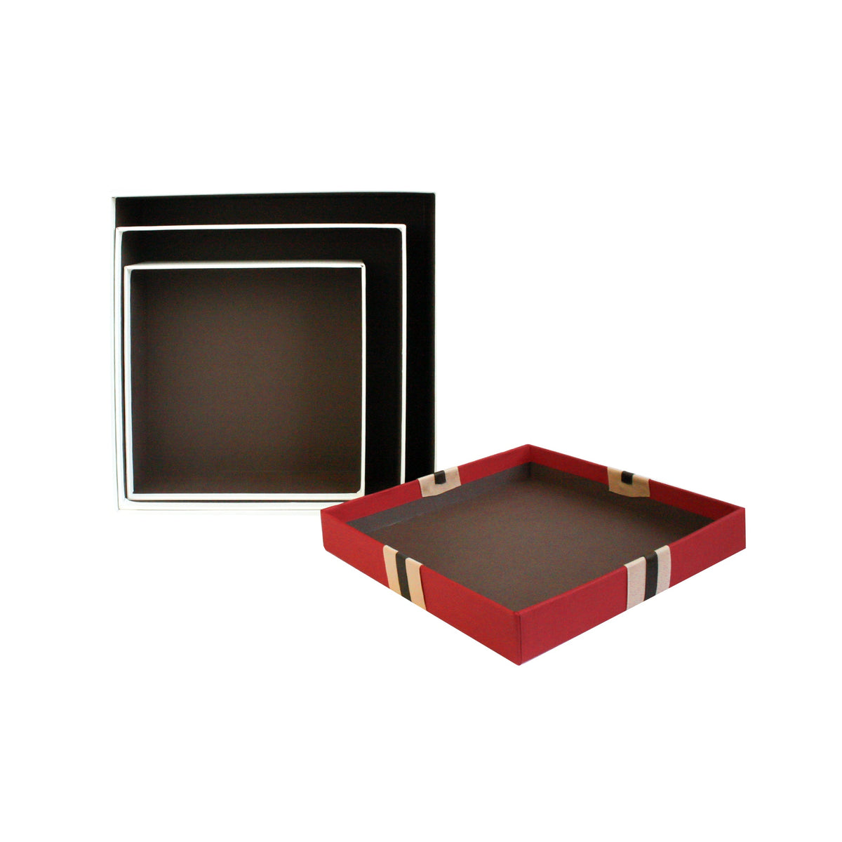 Nested square gift boxes with Lid