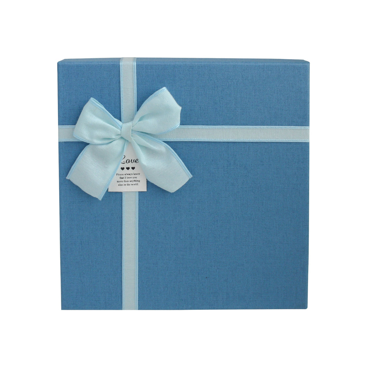 Two-tone Emartbuy gift box with blue lid and white checkered pattern.