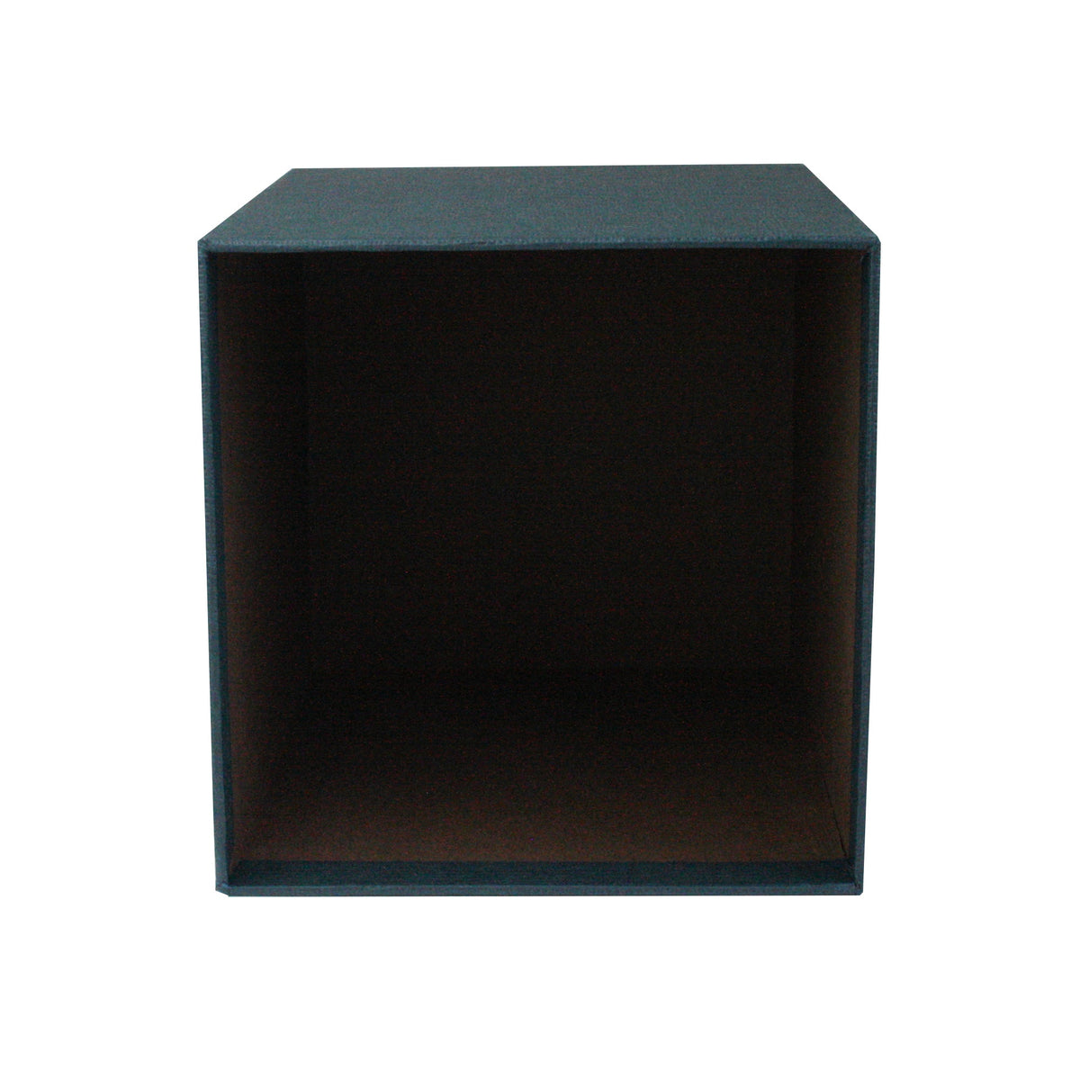 Dark blue gift box interior chocolate brown