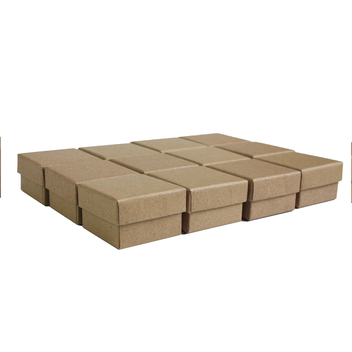  Brown Stackable Cardboard Jewelry Gift Boxes