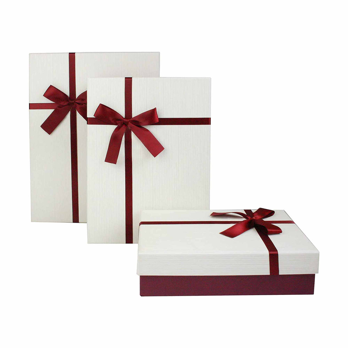 Heart shaped red and green gift box with ribbon bow