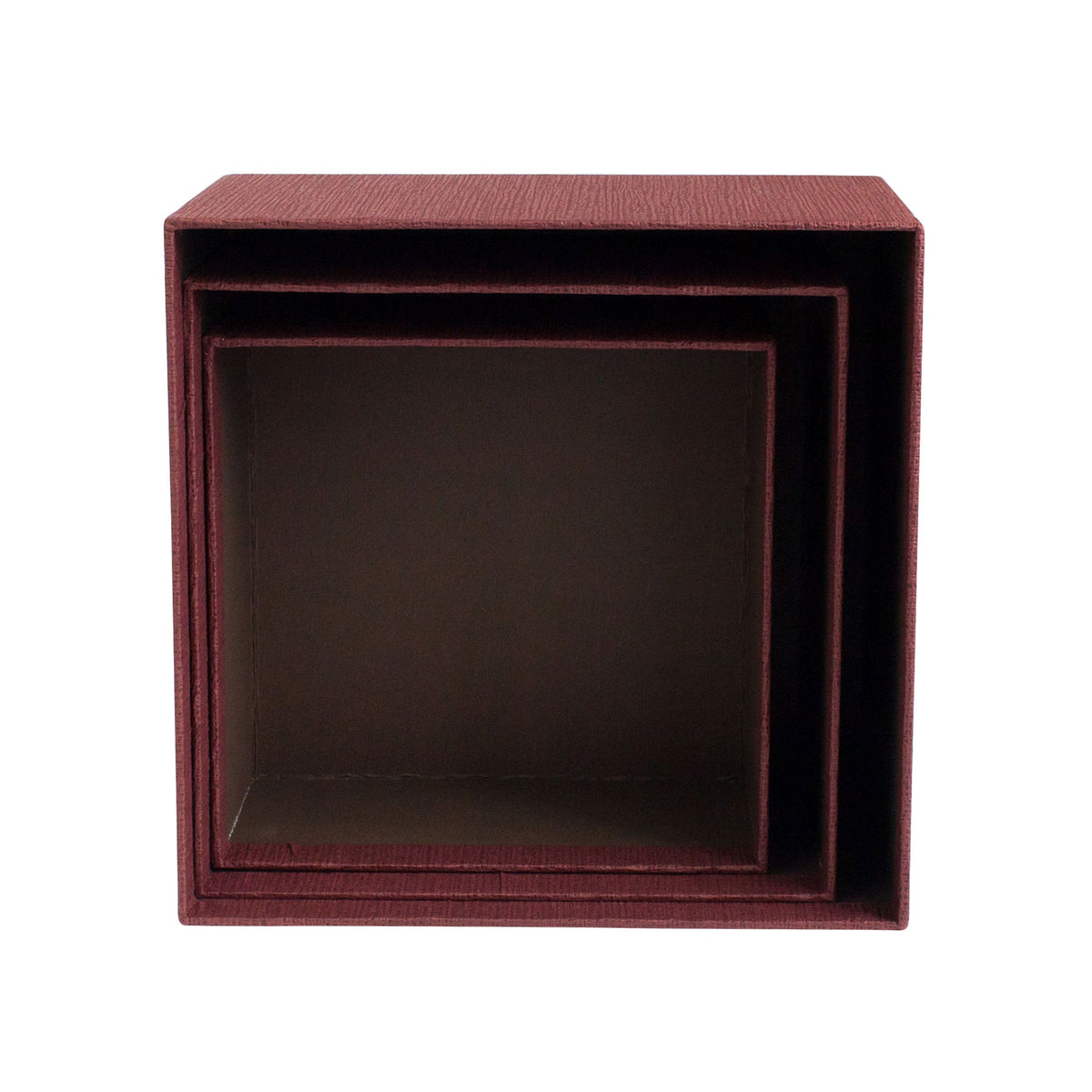 Nesting Burgundy/Cream Gift Boxes