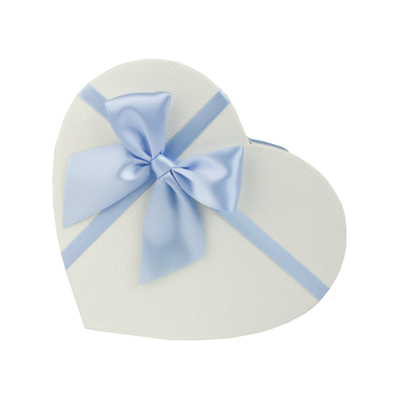 Elegant heart shaped gift boxes with ribbon bows