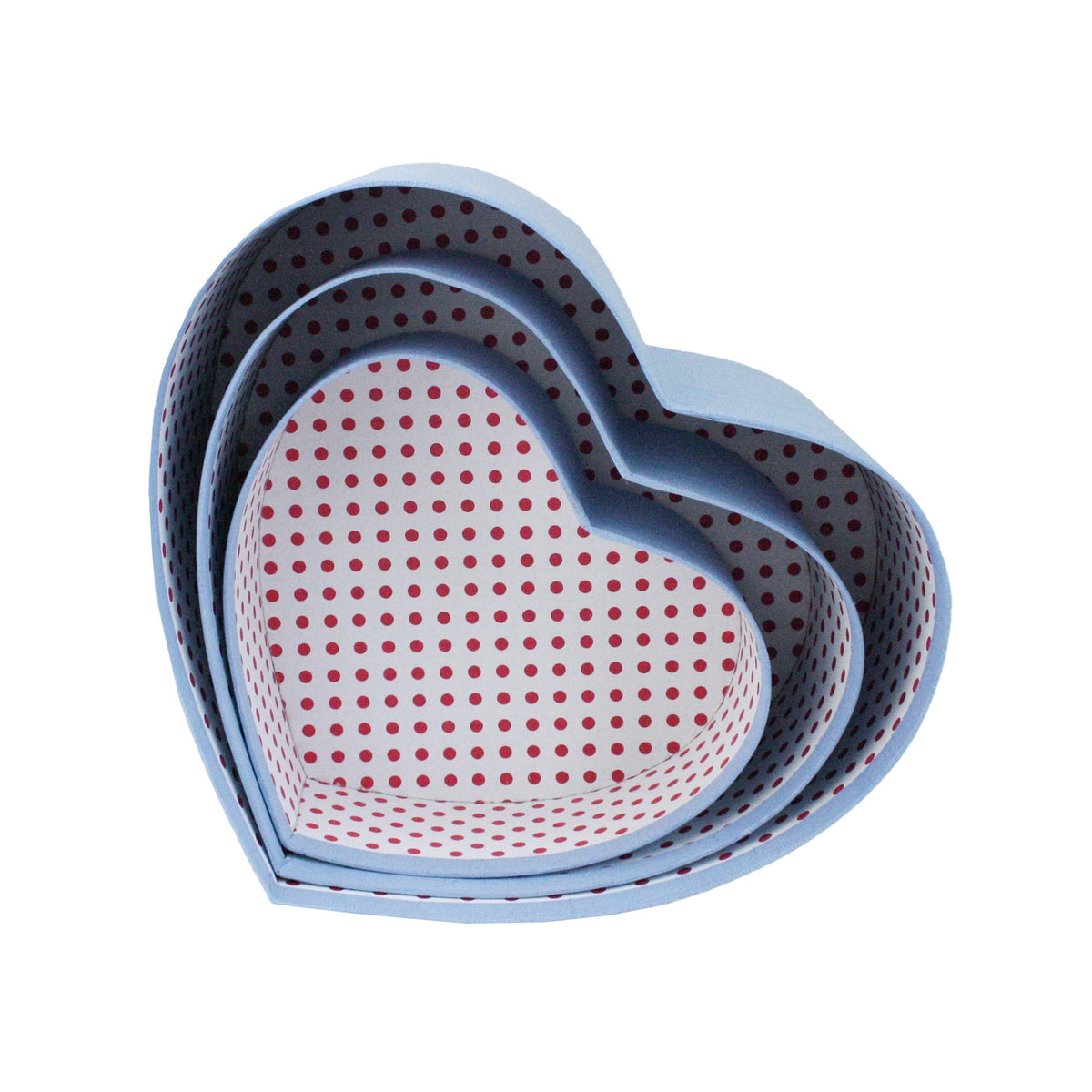 Set of 3 heart shaped gift boxes for anniversaries