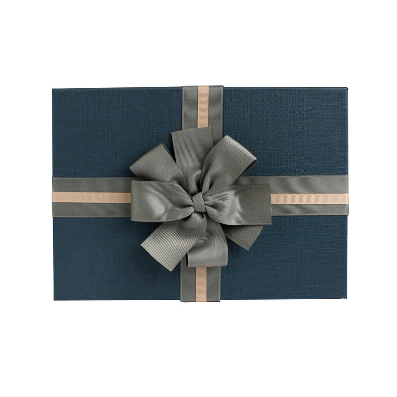 blue gift box with ribbon