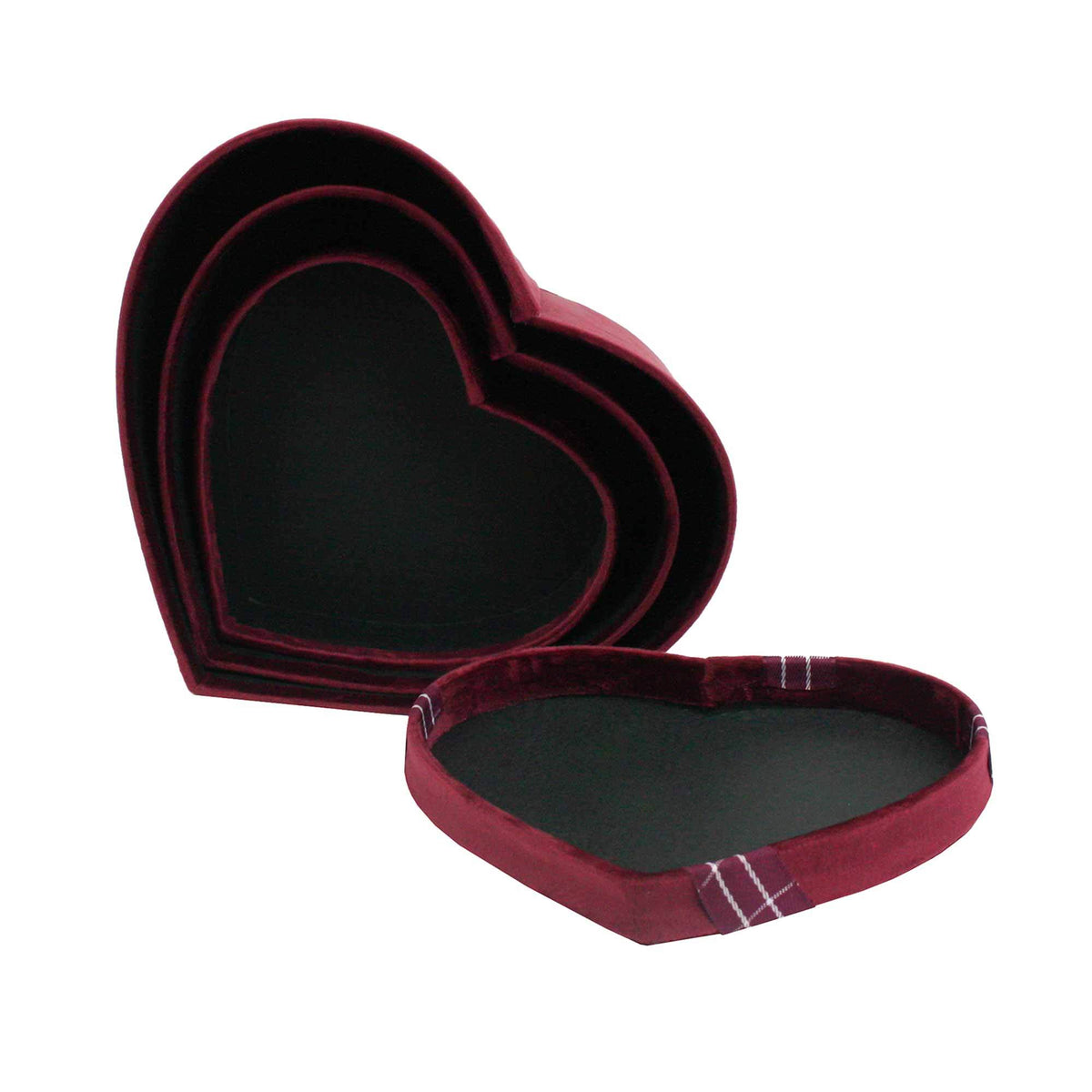 Burgundy Velvet Gift Boxes with Ribbon