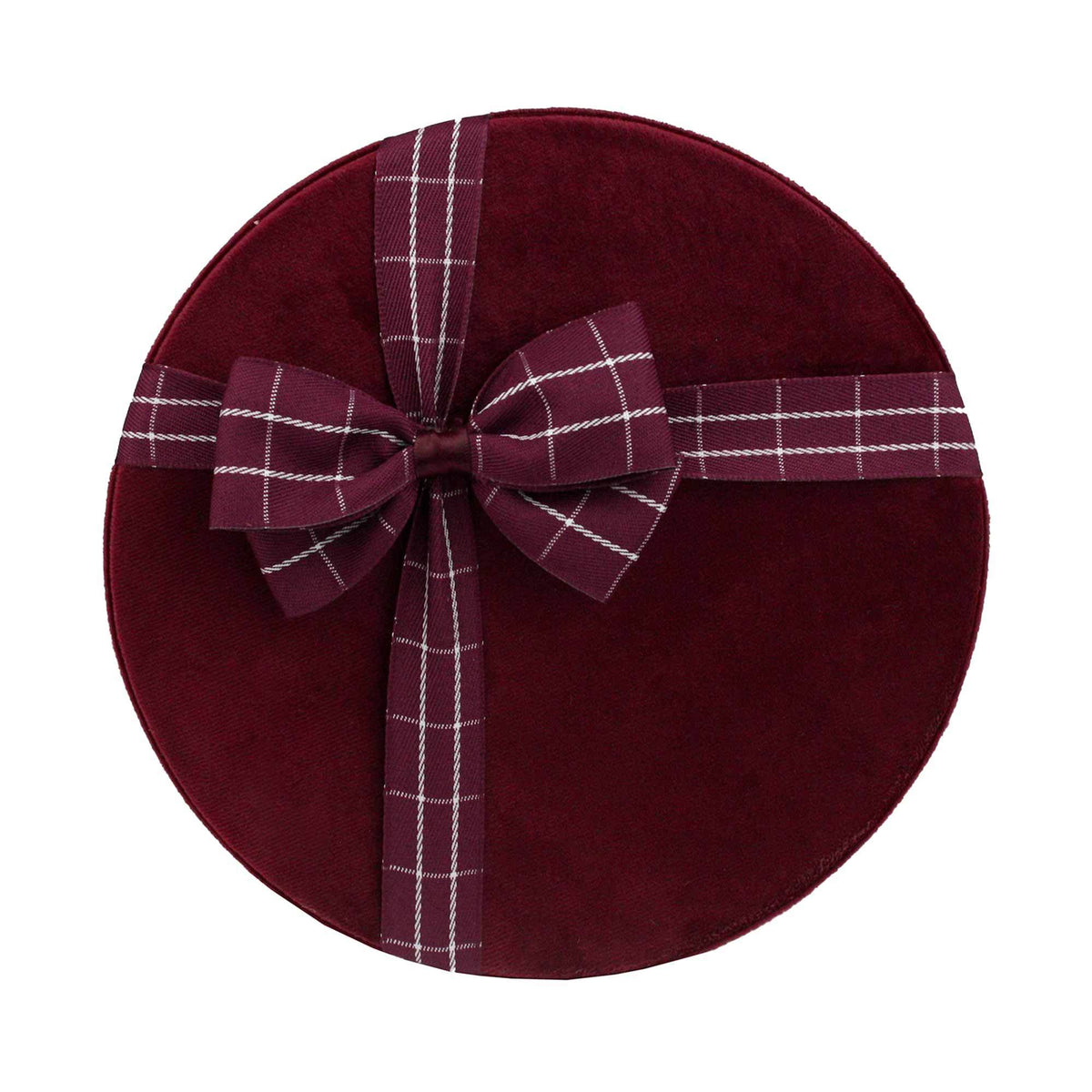 Emartbuy Elegant Velvet Gift Box Set of 3 in Burgundy