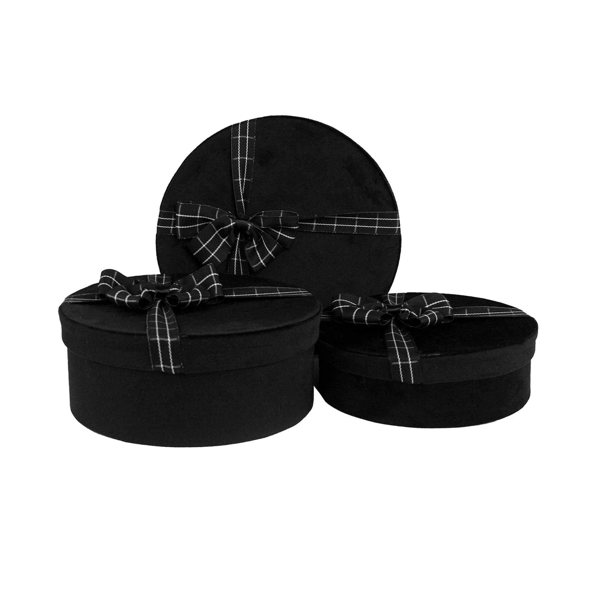 Luxury Black Velvet Gift Box - Set of 3