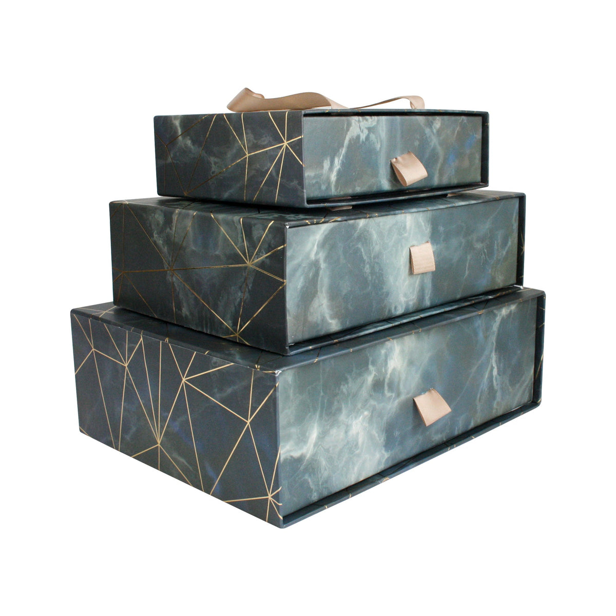 Luxury Marble Drawer Gift Boxes - Set of 3