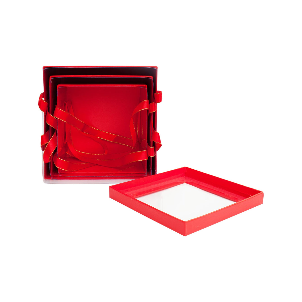 Nested Red Gift Boxes with lid