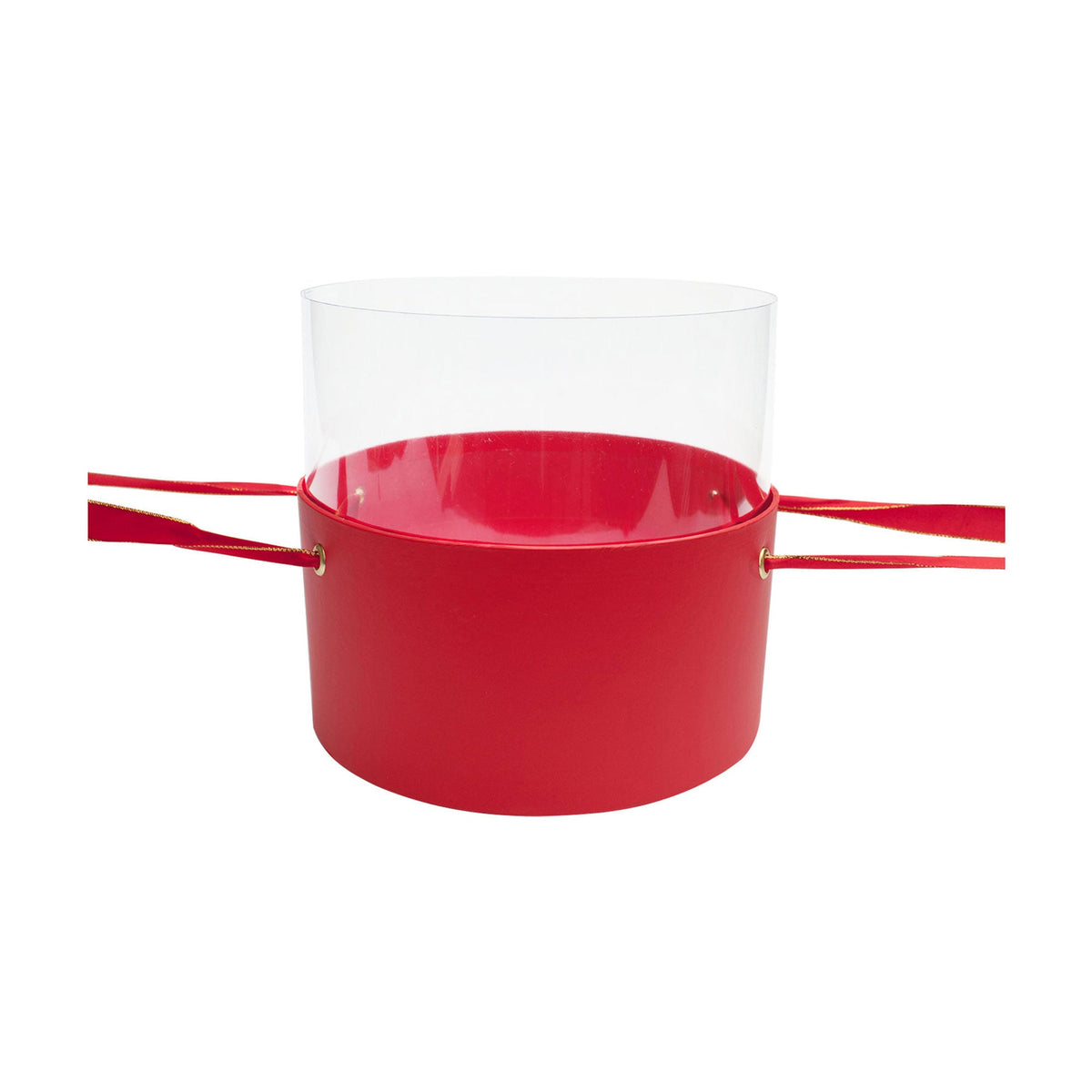 Red luxury round flower gift box 