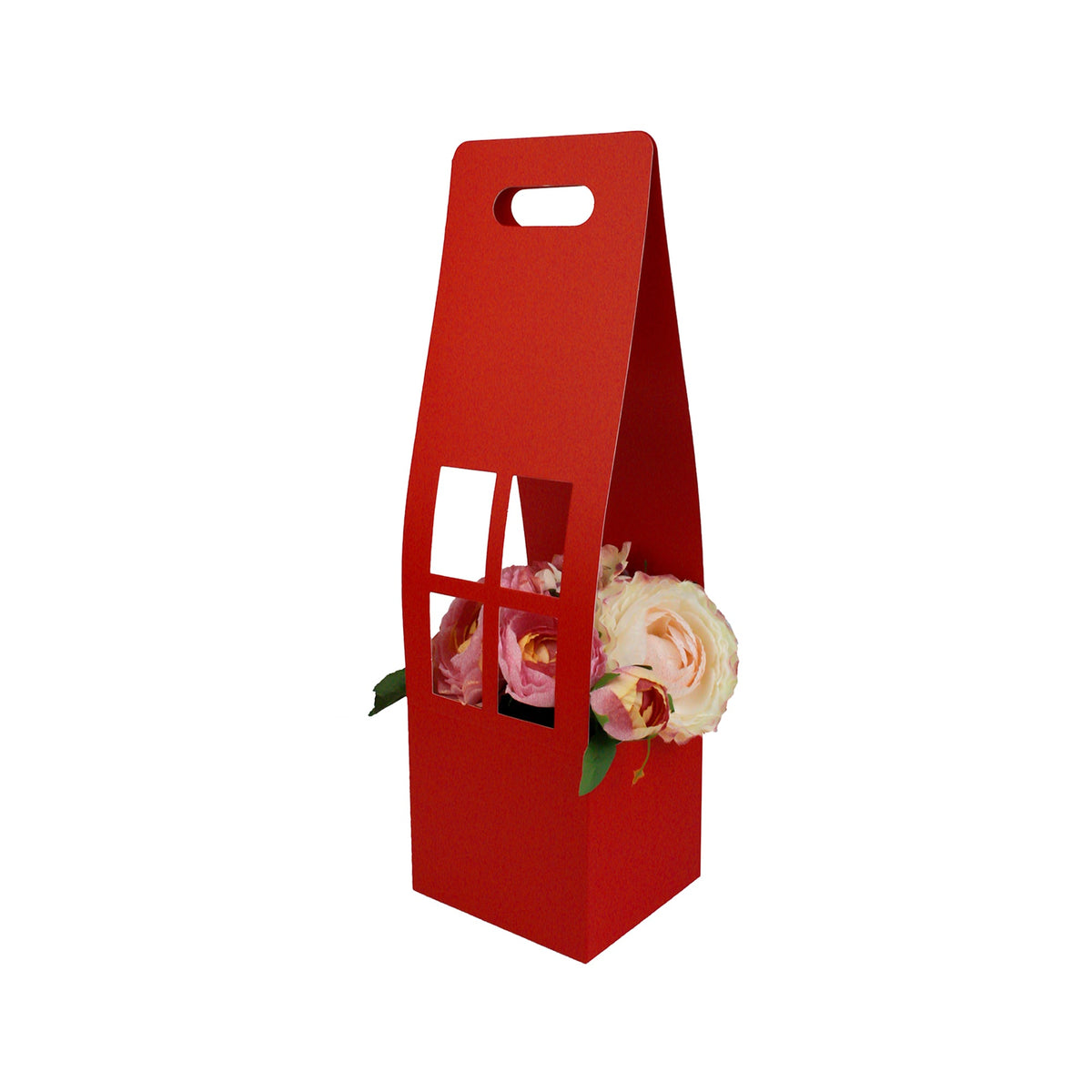 Red Flower/Plant Carrier Boxes