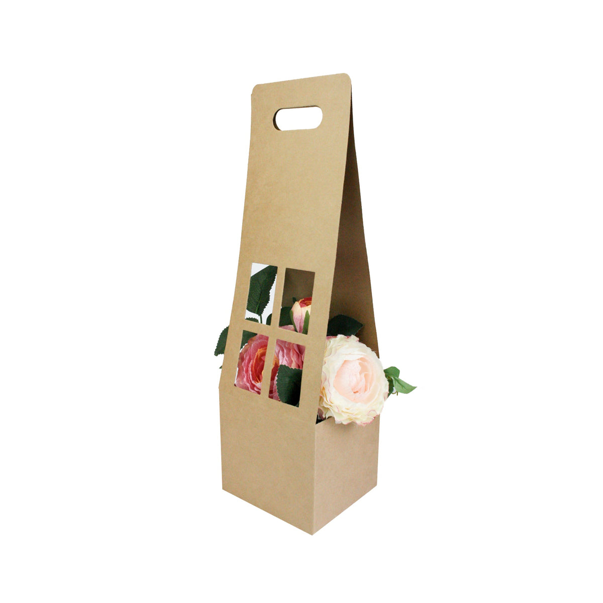 Brown Flower/Plant Carrier Boxes