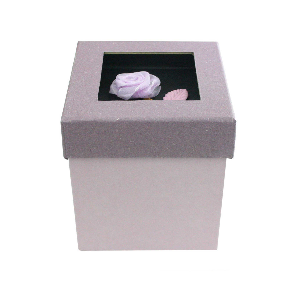 Purple Lilac Rose Lid Gift Box - Single