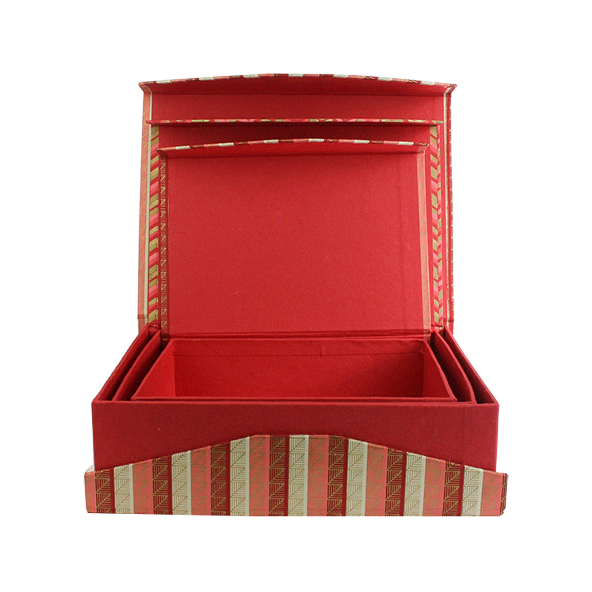 Chevron Patterned Gift Box with Magnetic Closure