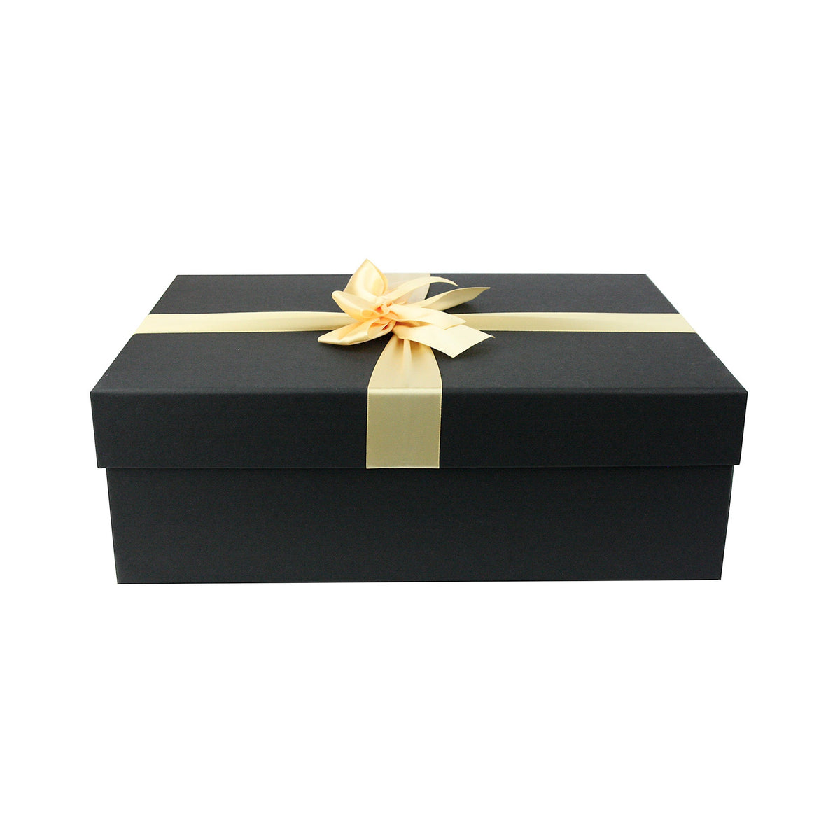 Premium black gift box with satin ribbon