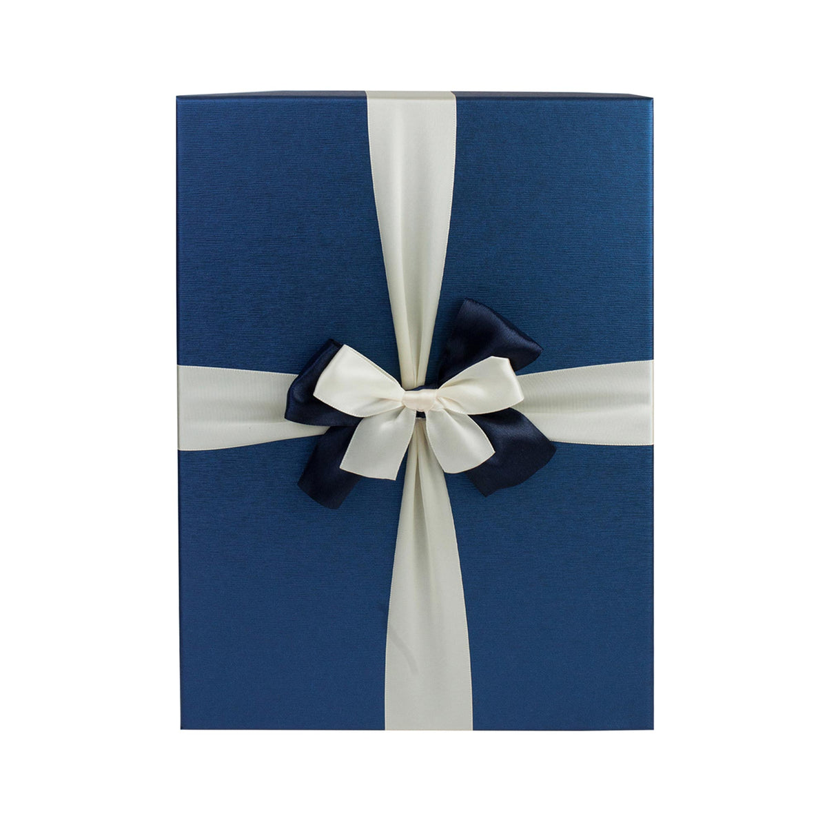 Preassembled blue gift box for premium presentation