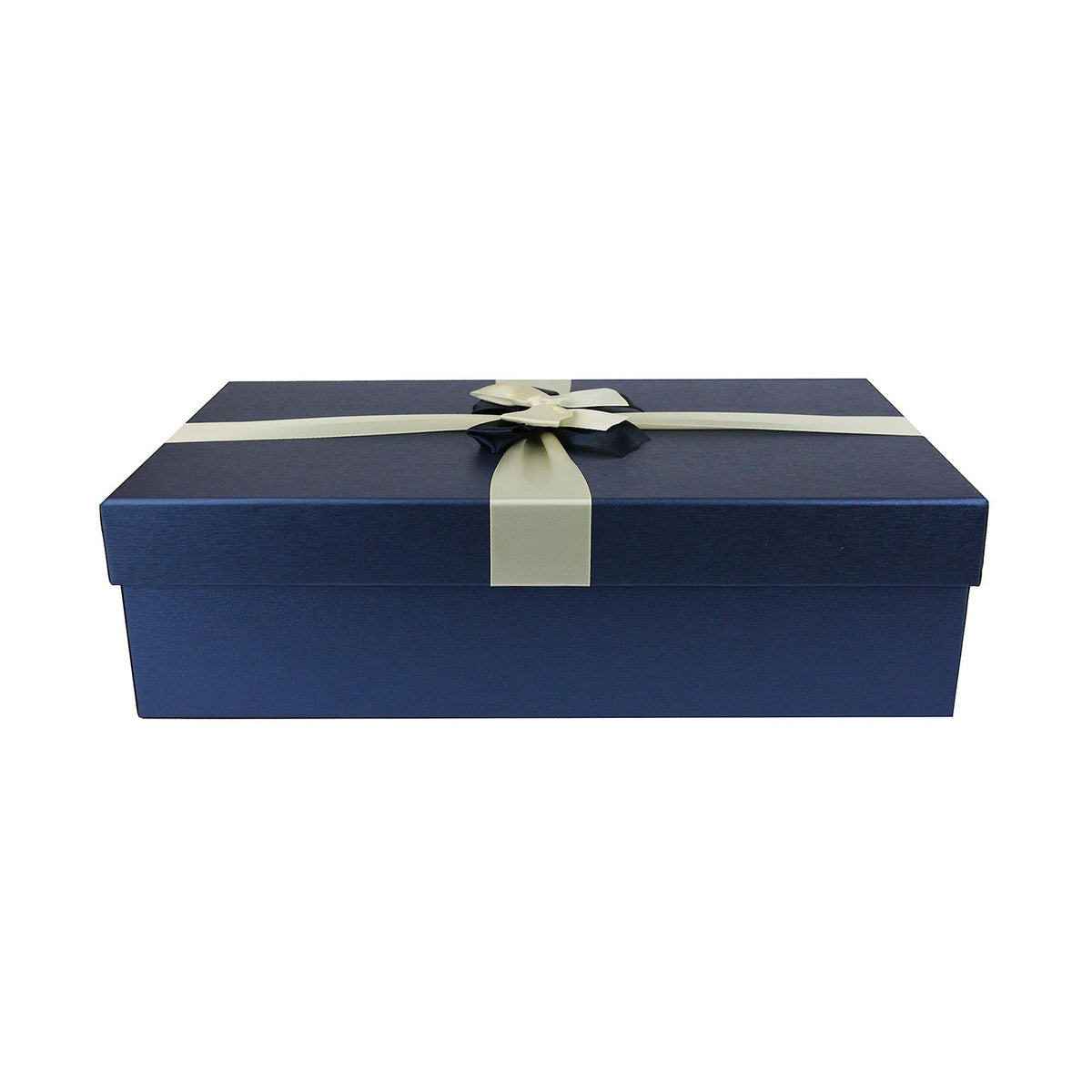 Blue gift box with satin ribbon for special occasions