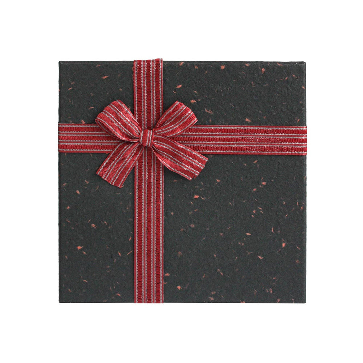 gift box set with black lid, ribbon