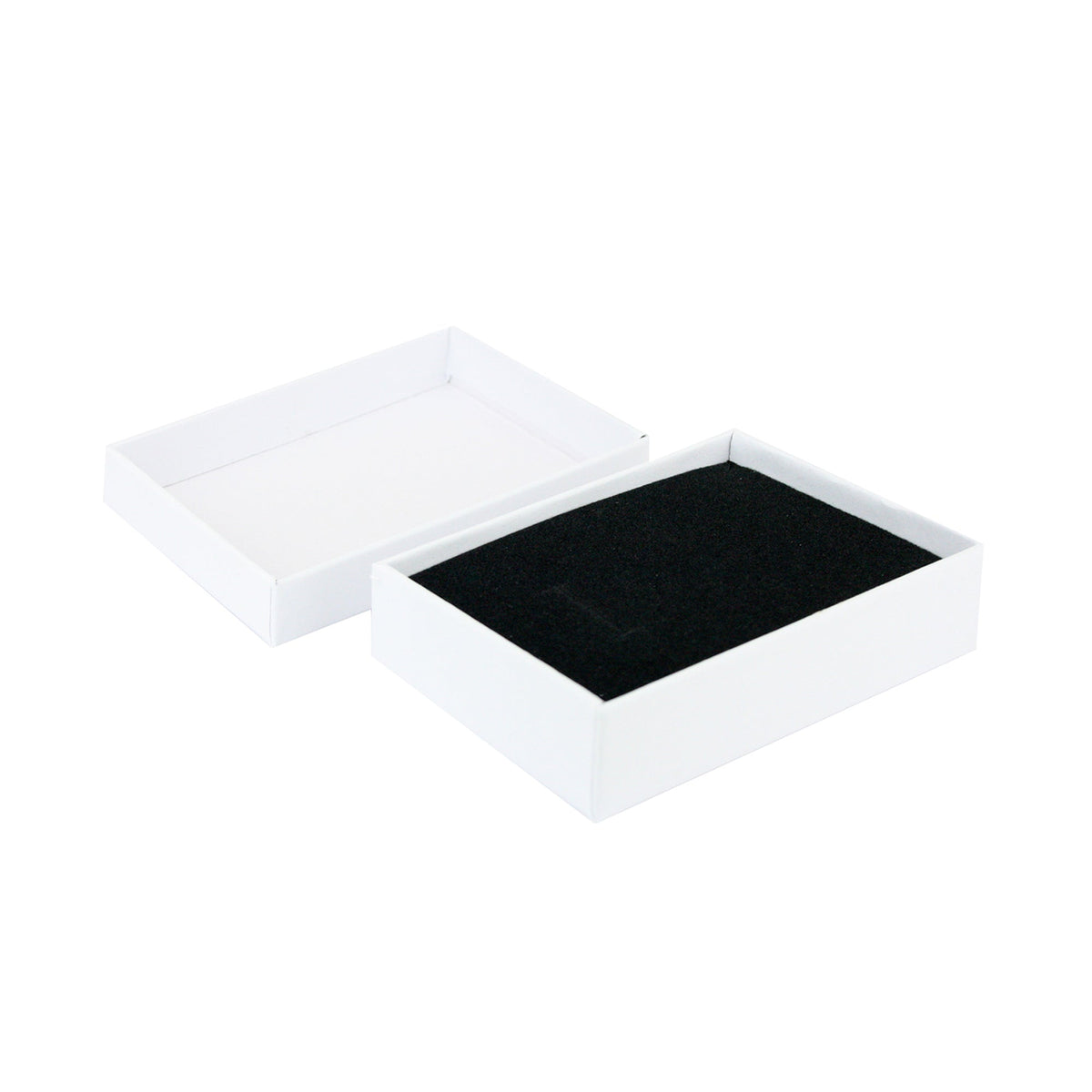 Rectangle White Jewelry with Black Interior