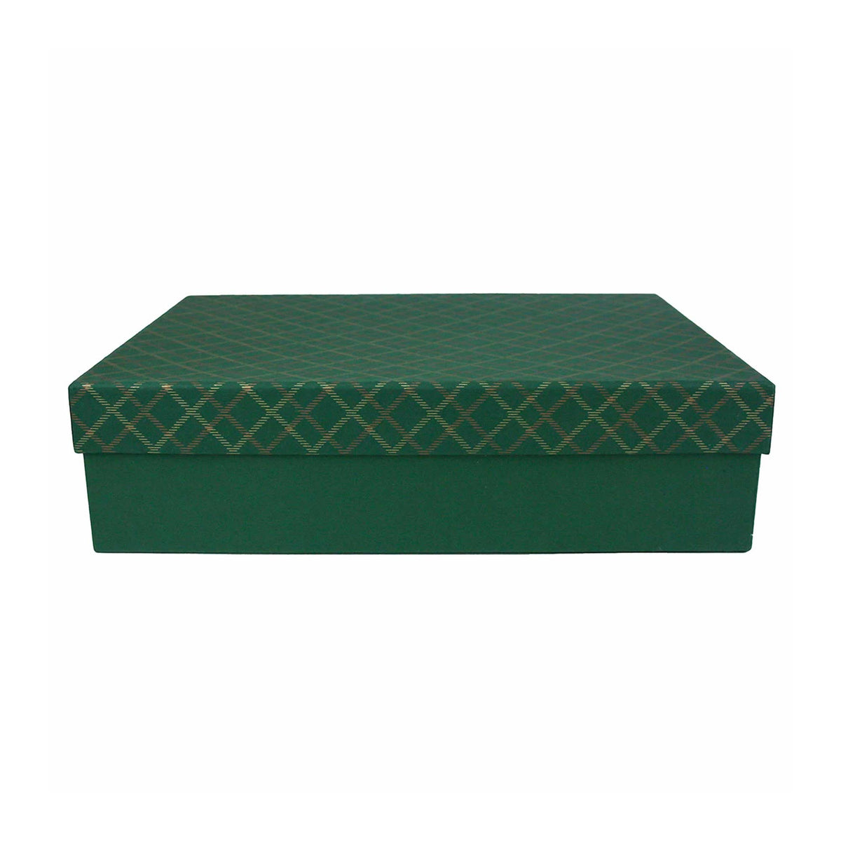 Handcrafted Chequered Green Gift Box - Single (Sizes Available)