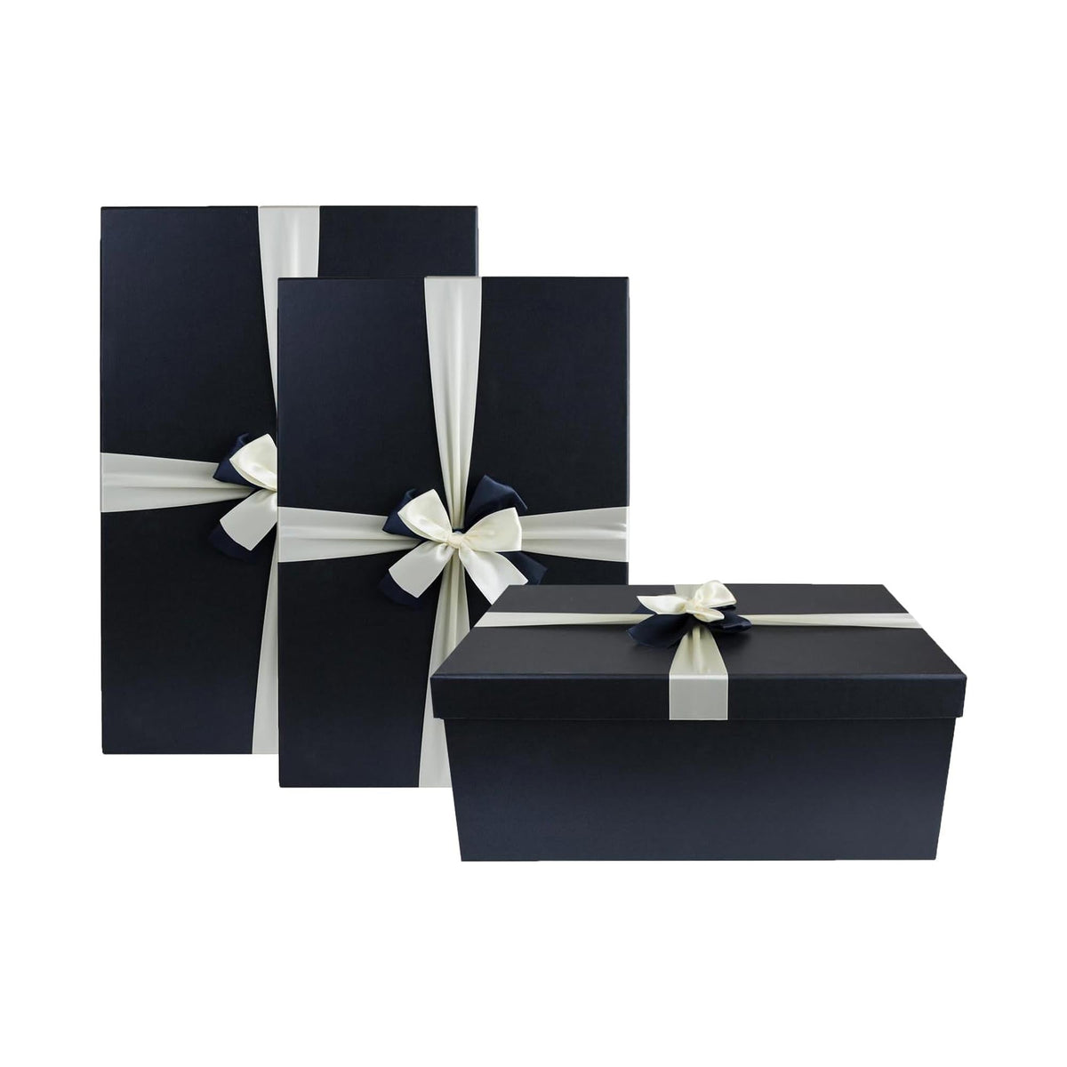 Luxury Oversized Black Gift Boxes with Satin Bow