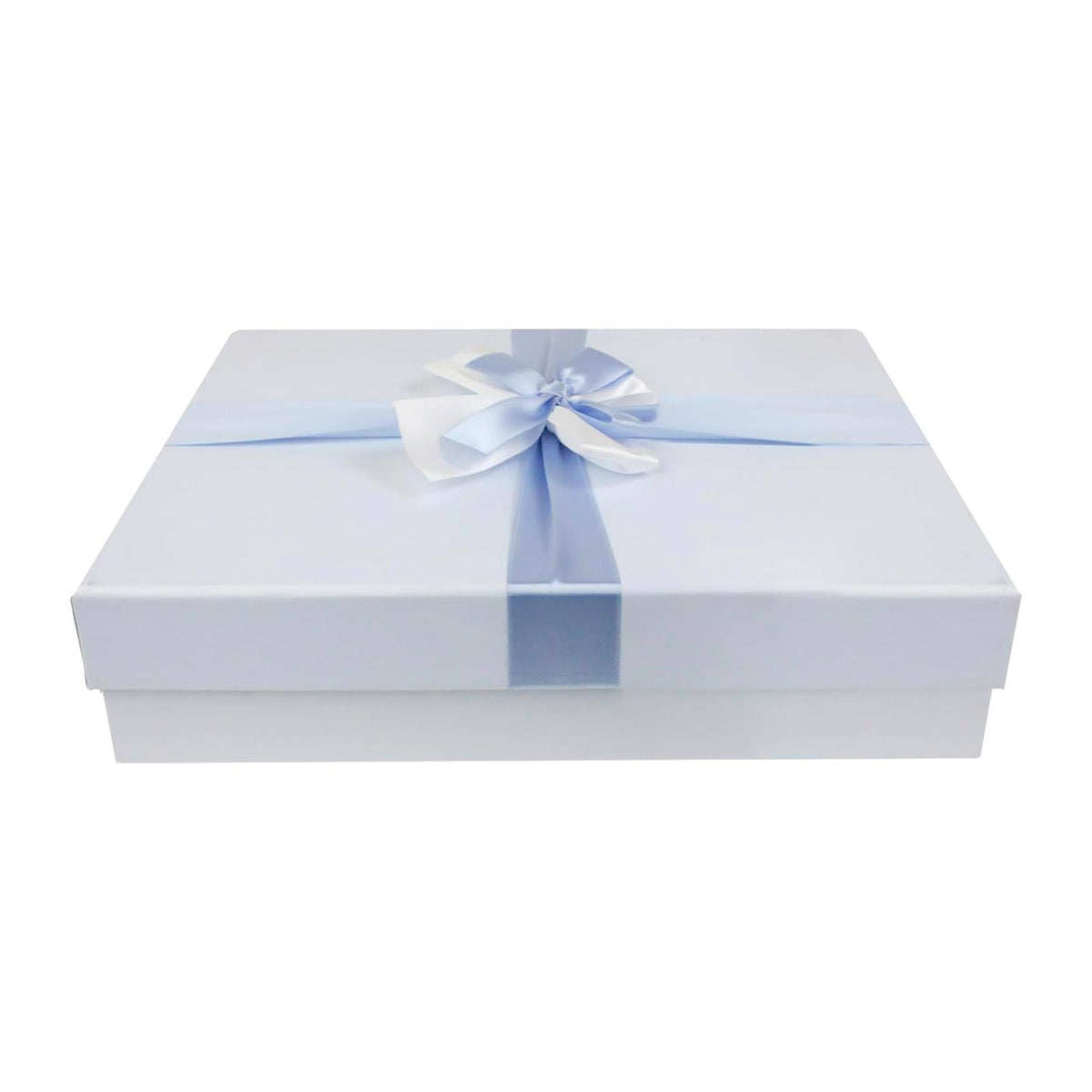 Luxury Baby Blue Gift Box with Satin Ribbon