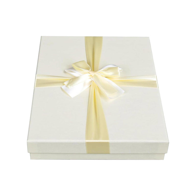 Stylish Ivory Gift Boxes with Satin Ribbon