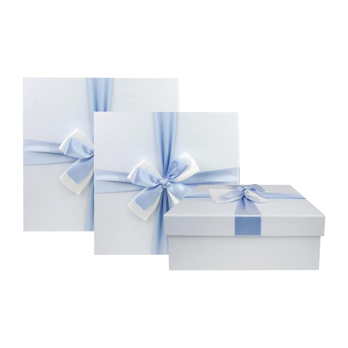 Set of 3 Luxury Baby Blue Gift Boxes