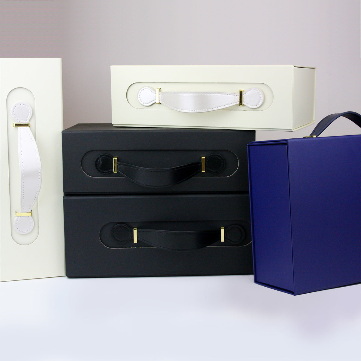 Luxury Folding Magnetic Gift Box With Leather Handle - Single (Sizes & Colors Available)