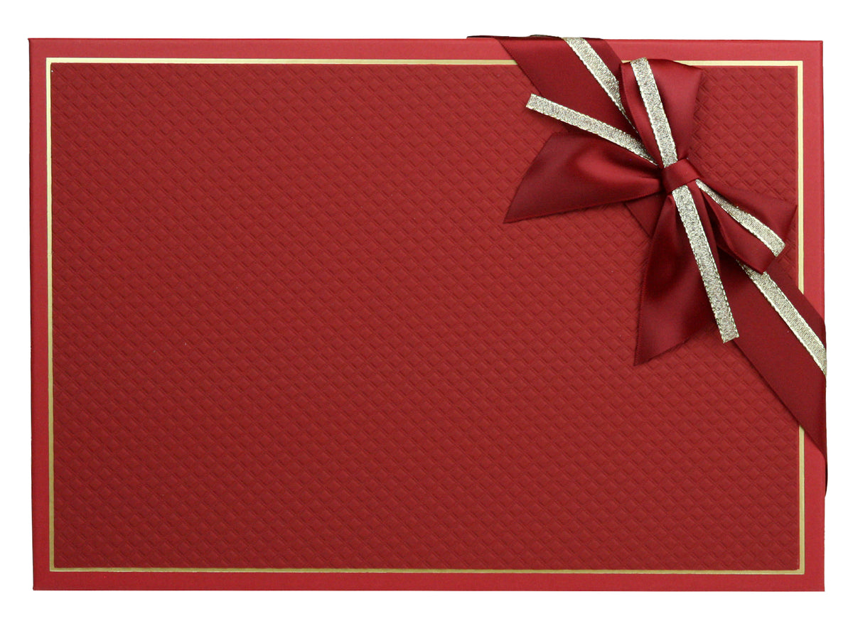 Rigid Slim Gift Boxes With Ribbon - Single