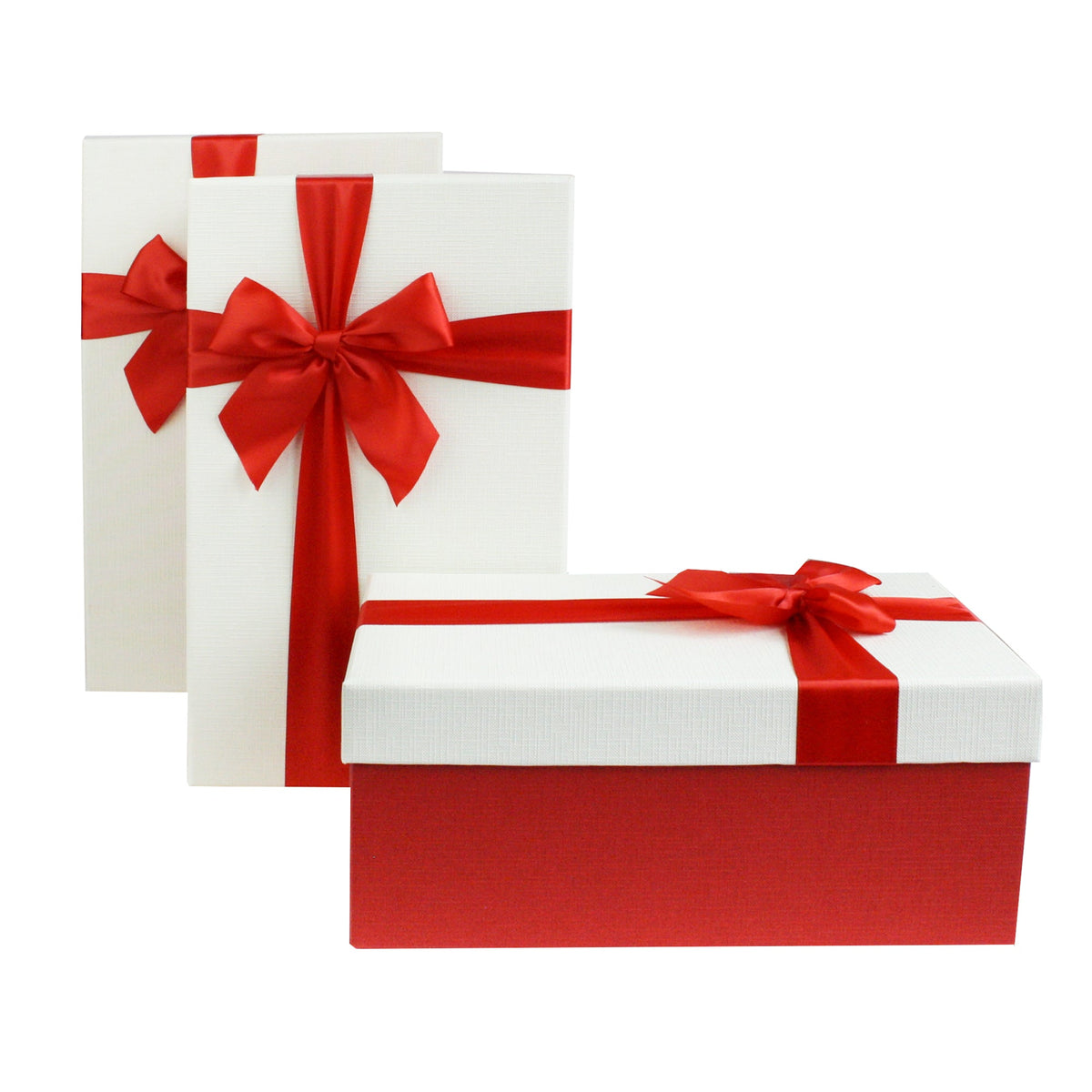 red white gift boxes