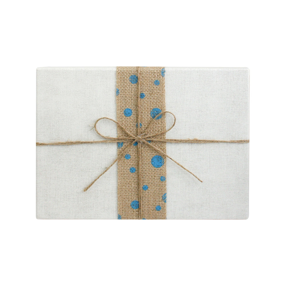 Luxury gift box with contrasting blue and white color scheme