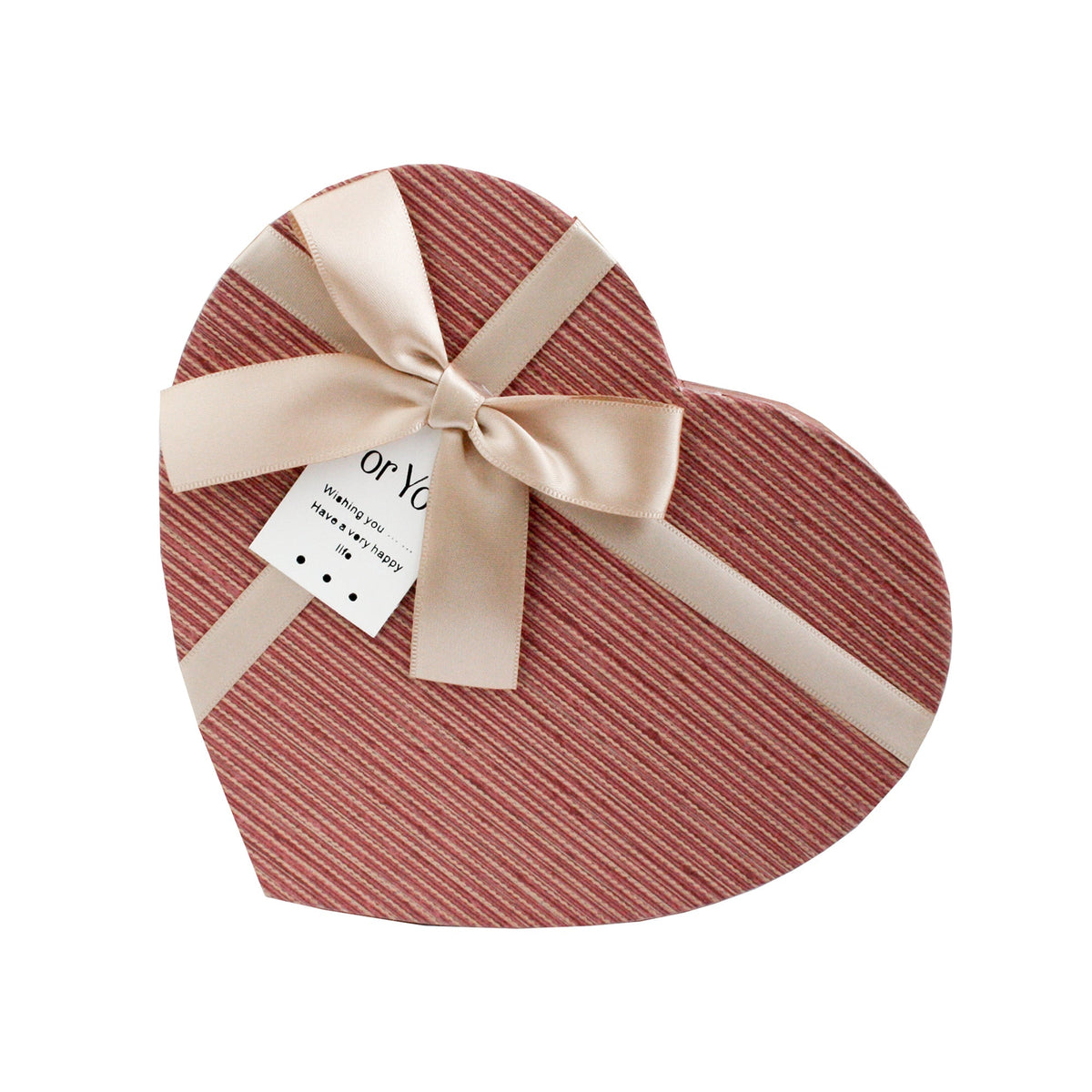 gift box with burgundy striped lid