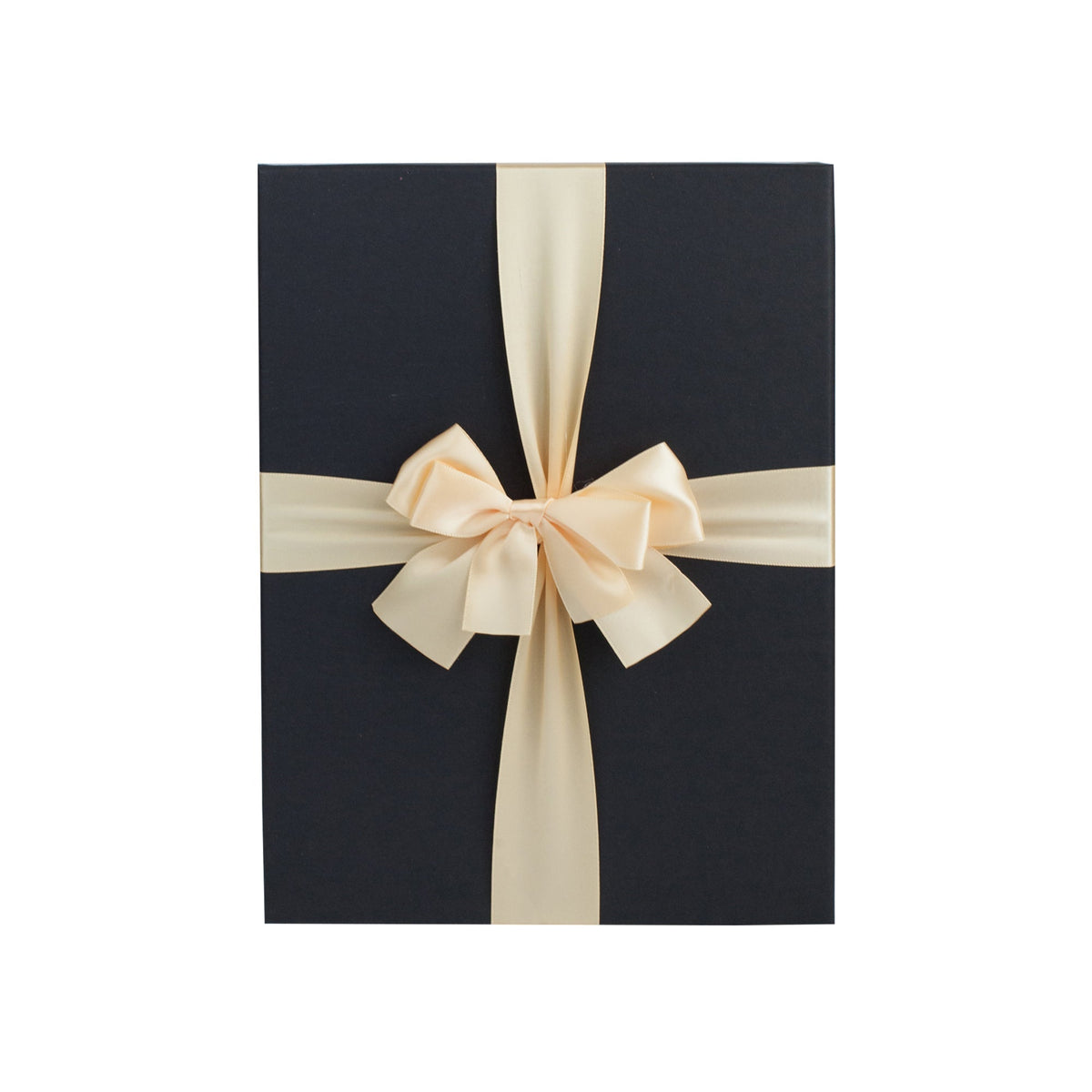 Recyclable Luxury Black Gift Boxes with Satin Bow