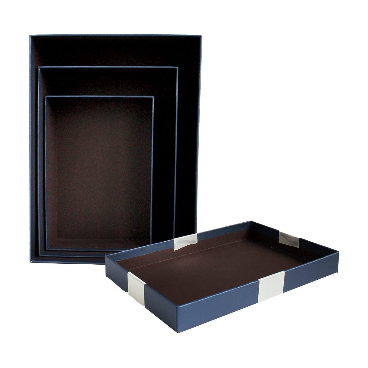 Durable Preassembled Blue Gift Boxes with Bow