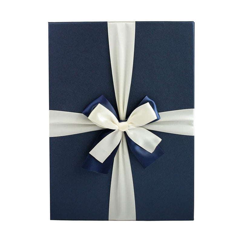 Sophisticated Blue Gift Boxes with Contrasting Interior