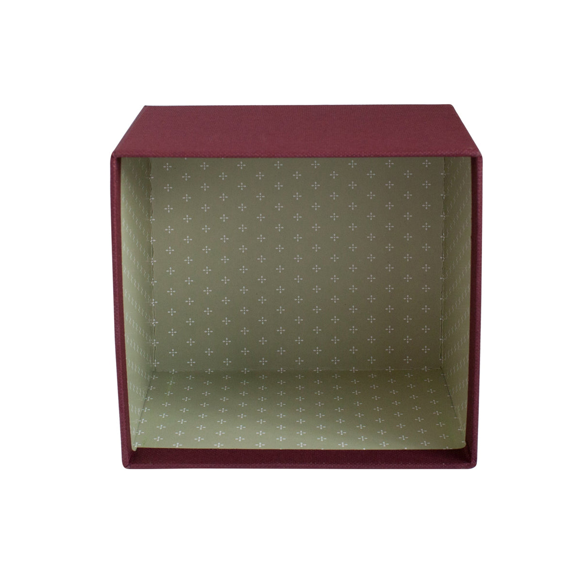 Eco-friendly burgundy gift box with ribbon