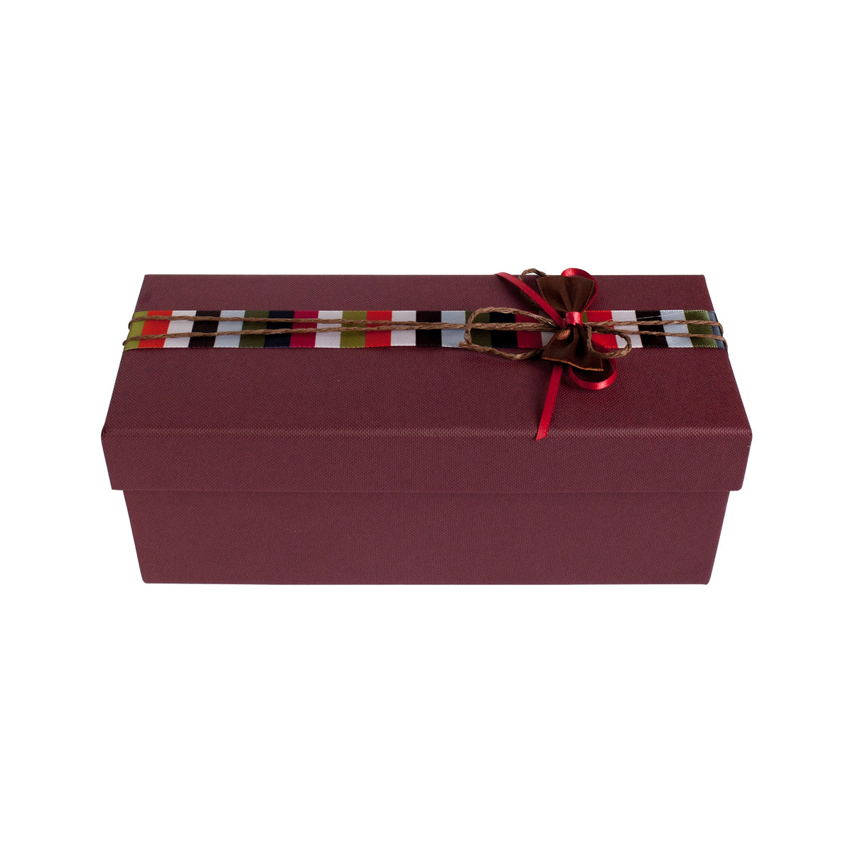 Luxury Burgundy Gift Box with Ribbon