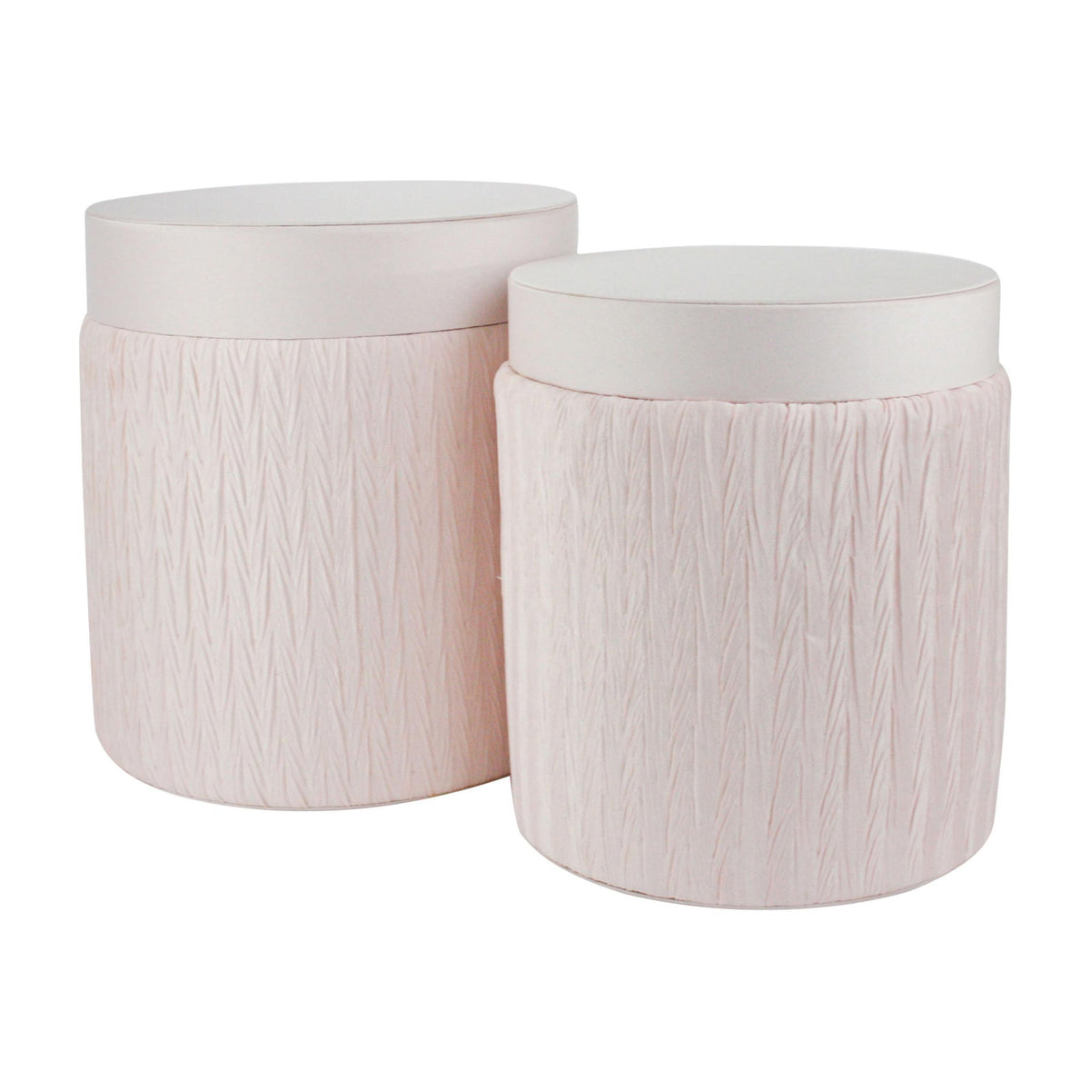 Light Pink Flower Gift Boxes - Set of 2