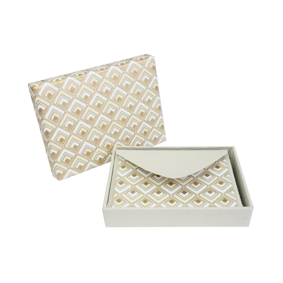 Envelopes with Notecard in Gift Box Pack of 6 - Gold