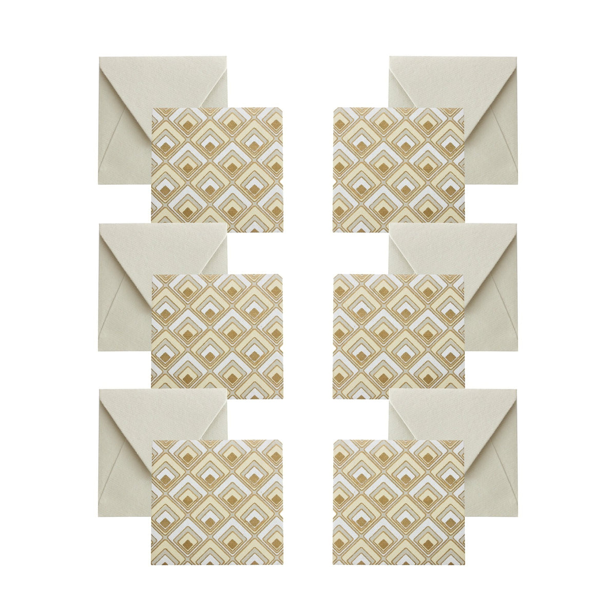 Envelopes with Notecard Pack of 6 - Gold