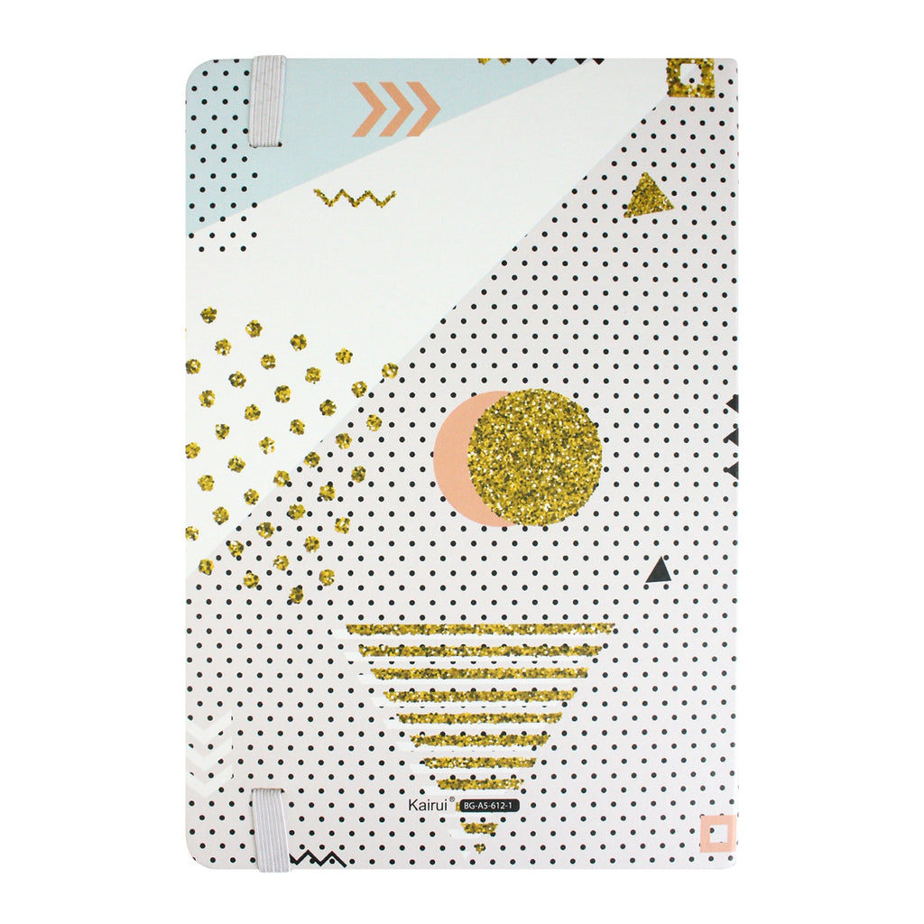 A5 Abstract Notebook - Grey/Gold ( STANOTE0090 )