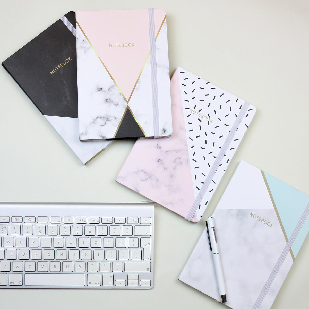 A5 Geometric Marble Prints Hardback Notebook (Designs Available)