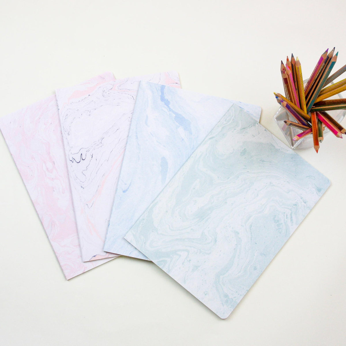 Marble Softcover Notebook - Set of 4 (Sizes Available)