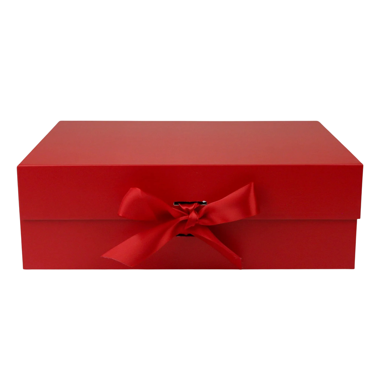Red Magnetic Gift Box — Plain Matt with Ribbon Tie - Single ( Sizes Available )